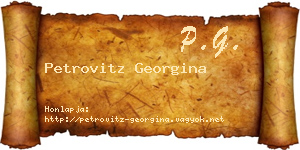 Petrovitz Georgina névjegykártya